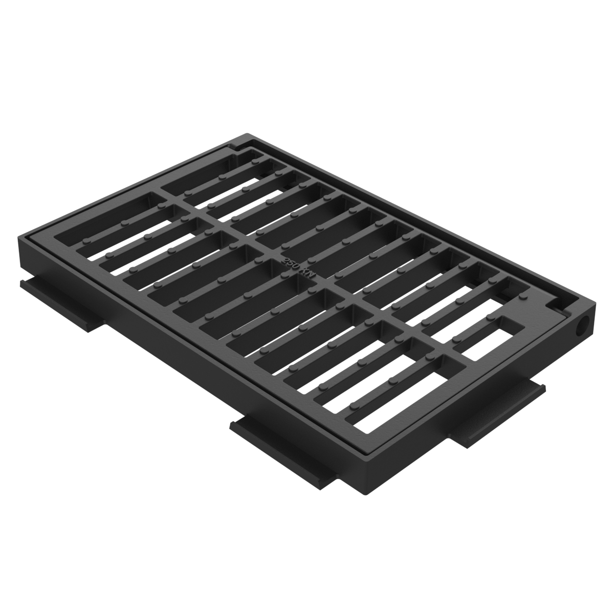 Grille et cadre rabattables 545x360 mm