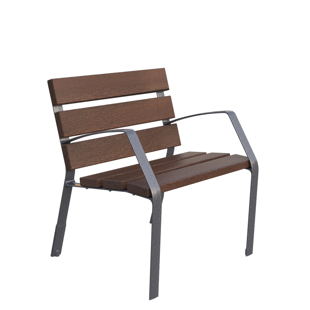 Chaise MODO08 en fonte et polymère - WPC