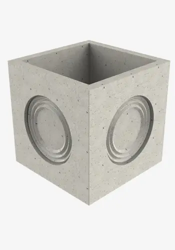 Precast chambers in concrete
