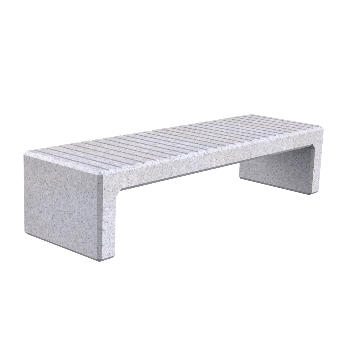 Zeus bench made of polyethylene with anti-salt properties.