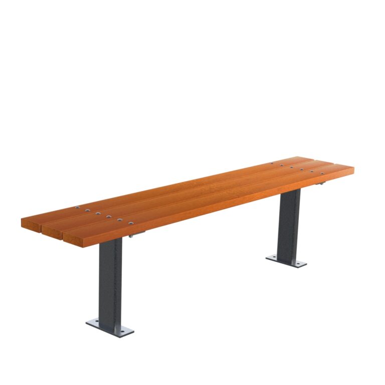 Marina Wood Bench Urban Furniture Without Backrest Parks And Gardens