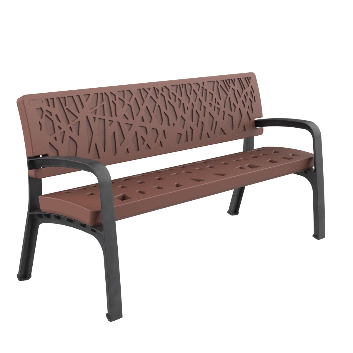 Maverik Polyethylene Plastic Bench Urban Furniture To Sit In Parks And Gardens