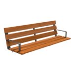Montserrat Bench with Steel Supports and Tropical Wood