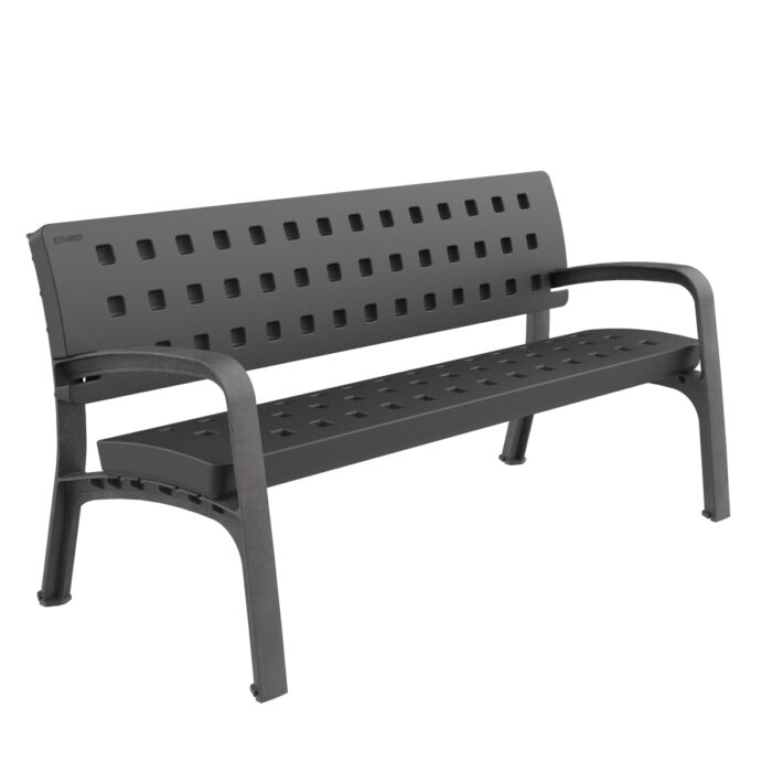 Banco Modo Polietileno - C-106-PLAST-GRI
