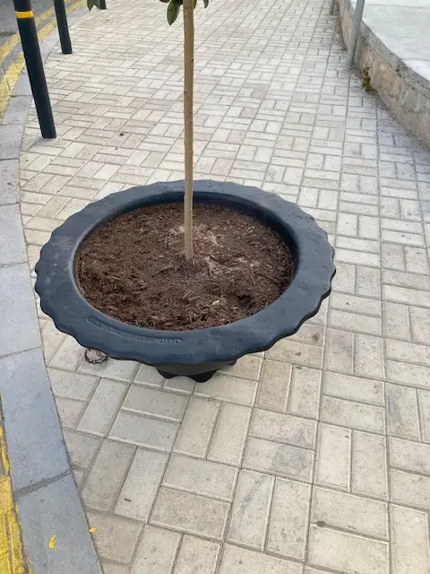 Cast iron urban planter