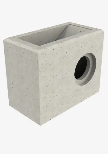 Precast drains and scuppers in concrete
