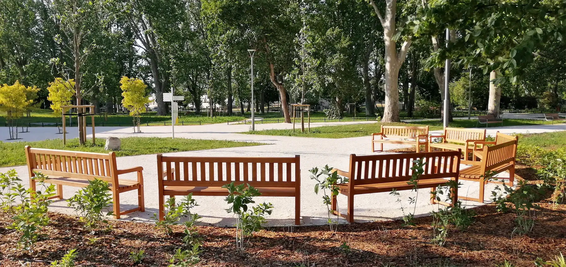 Banco Madera Alpino Mobiliario urbano para sentarse parques y jardines
