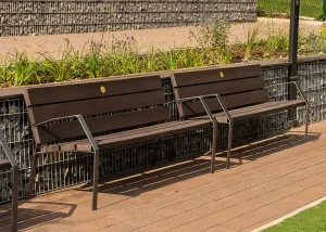 Recycled polymer benches
