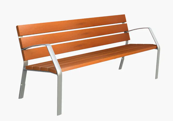 Wood benches for parks