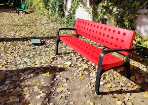 Colored benches