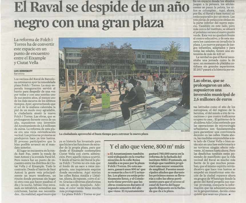 La Vanguardia - Grup Fabregas reforma Raval