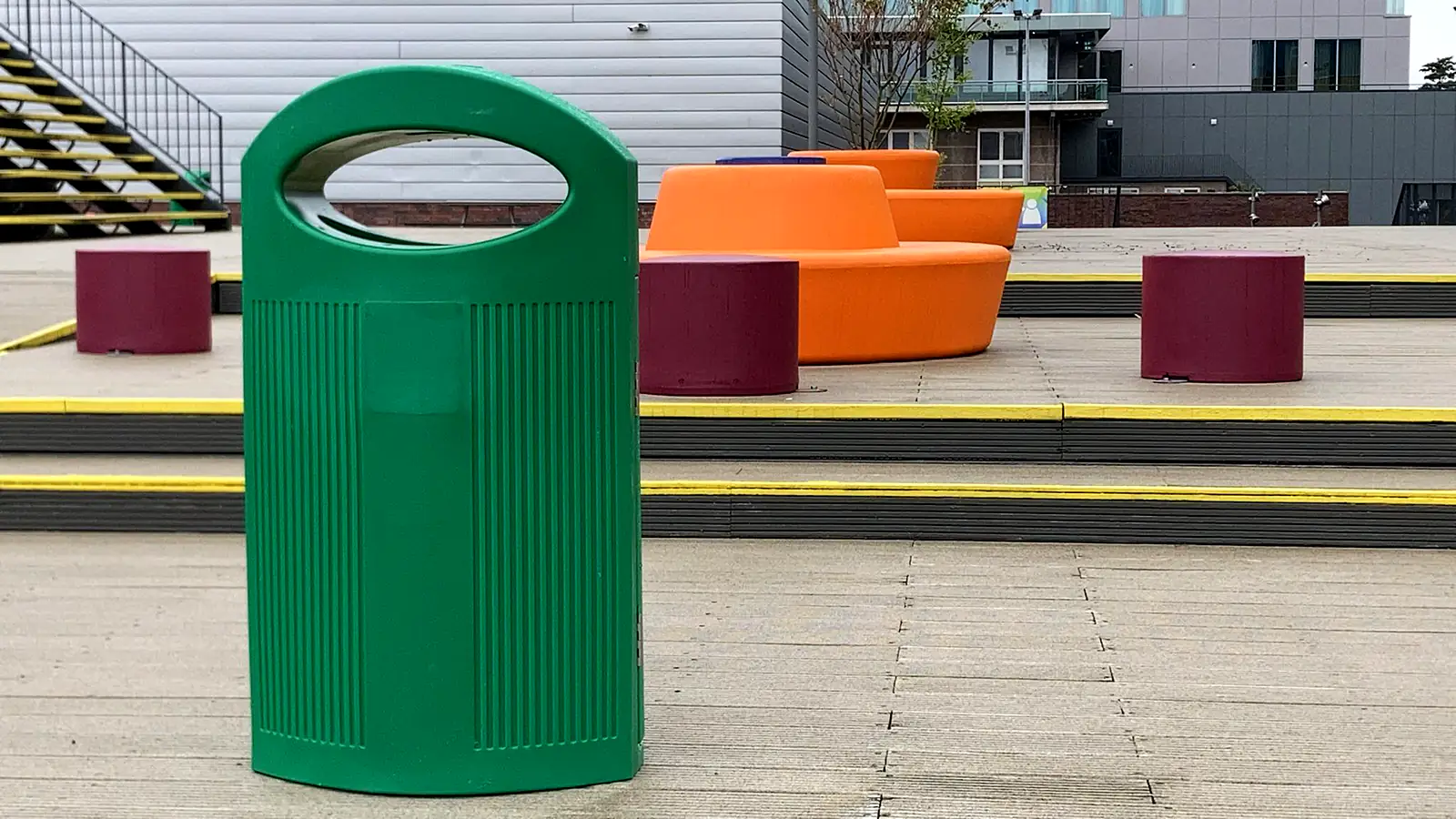 Schoolyard bins in the Netherlands