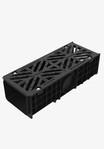Kits of grates with channels to collect rainwater